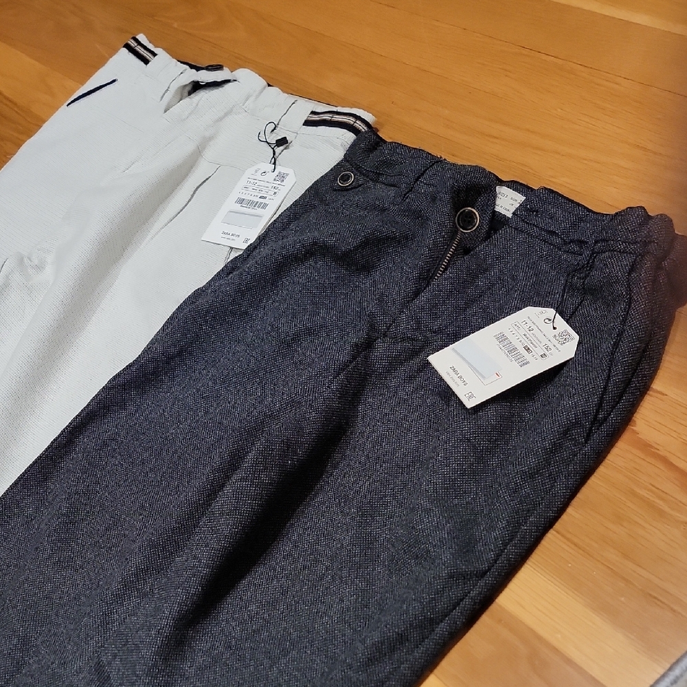 Men's Gray and White Pants